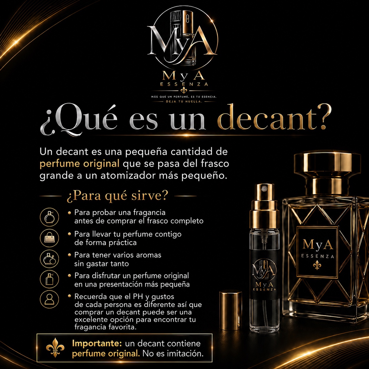 ¿Qué es un decant? Información sobre los decants de perfume original